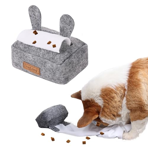 PETCUTE Taschentuchbox für Hunde, Schnüffelspielzeug Hunde, Langlebig,Taschentuchbox Intelligenzspielzeug für Kleine und Mittelgroße Hunde Welpen,Gedankenstimulierendes Puzzle Training PETCUTE Taschentuchbox für Hunde, Schnüffelspielzeug Hunde, Langlebig,Taschentuchbox Intelligenzspielzeug für Kleine und Mittelgroße Hunde Welpen,Gedankenstimulierendes Puzzle Training von PETCUTE