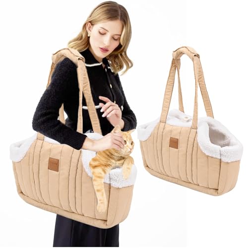 PETCUTE Tragetasche Hund und Katzen,Faltbare Warm Hundetragetasche Schultertasche mit Sicherheitshaken,Kopf heraus Welpentasche für Kleine Hunde Welpen Katzen PETCUTE Tragetasche Hund und Katzen,Faltbare Warm Hundetragetasche Schultertasche mit Sicherheitshaken,Kopf heraus Welpentasche für Kleine Hunde Welpen Katzen von PETCUTE