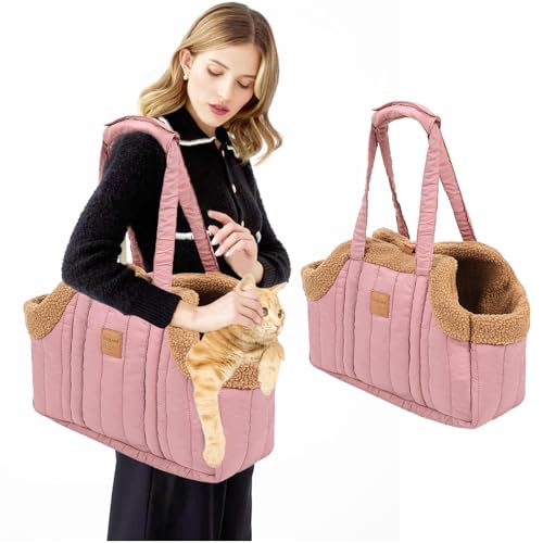 PETCUTE Tragetasche Hund und Katzen,Faltbare Warm Hundetragetasche Schultertasche mit Sicherheitshaken,Kopf heraus Welpentasche für Kleine Hunde Welpen Katzen PETCUTE Tragetasche Hund und Katzen,Faltbare Warm Hundetragetasche Schultertasche mit Sicherheitshaken,Kopf heraus Welpentasche für Kleine Hunde Welpen Katzen von PETCUTE