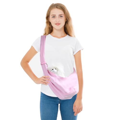 PETCUTE Transporttasche für Hunde Tragetasche für Hunde Sling Bag Haustier Umhängetasche für Transporter Kleintier Hände frei Verstellbarer Riemenschlingenträger von PETCUTE