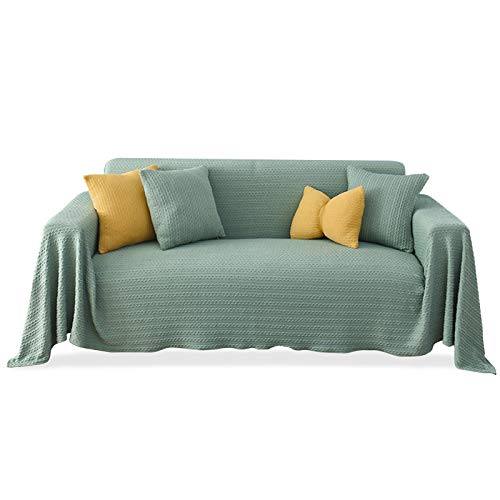 PETCUTE Überwurf Couch Tagesdecke Mehrzweck Sofa Überwurf Dekorative Stuhl Wandteppich Tagesdecke Heimdekoration Stoff Grün 180X230CM von PETCUTE