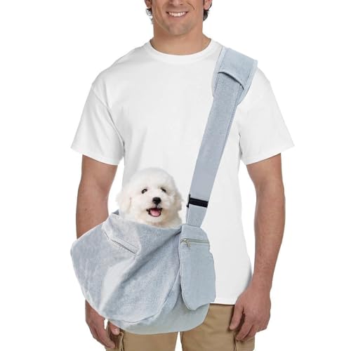 PETCUTE Verstellbarer Tragetuch Hund Katze,Hundetasche Welpen Umhängetasche mit Sicherheitsleine,Hundetragetasche mit Fronttasche,Verstellbare Schultergurt,Haustier Tragetasche für Outdoor PETCUTE Verstellbarer Tragetuch Hund Katze,Hundetasche Welpen Umhängetasche mit Sicherheitsleine,Hundetragetasche mit Fronttasche,Verstellbare Schultergurt,Haustier Tragetasche für Outdoor von PETCUTE