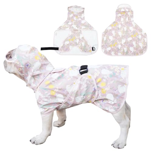 PETCUTE Wasserdichter Hunderegenmantel,Verstellbare Regenjacke Hund mit Transparenter Kapuze,Leinenlöchern,Winddicht und Leicht,Regenmantel Hund für Kleine, mittlere und große Hunde PETCUTE Wasserdichter Hunderegenmantel,Verstellbare Regenjacke Hund mit Transparenter Kapuze,Leinenlöchern,Winddicht und Leicht,Regenmantel Hund für Kleine, mittlere und große Hunde von PETCUTE