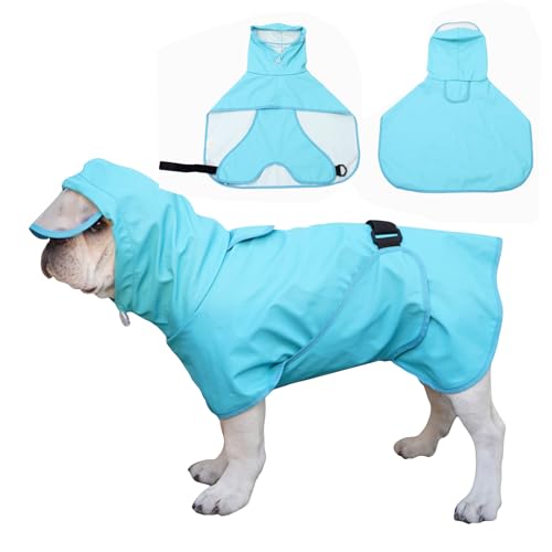 PETCUTE Wasserdichter Hunderegenmantel,Verstellbare Regenjacke Hund mit Transparenter Kapuze,Leinenlöchern,Winddicht und Leicht,Regenmantel Hund für Kleine, mittlere und große Hunde PETCUTE Wasserdichter Hunderegenmantel,Verstellbare Regenjacke Hund mit Transparenter Kapuze,Leinenlöchern,Winddicht und Leicht,Regenmantel Hund für Kleine, mittlere und große Hunde von PETCUTE