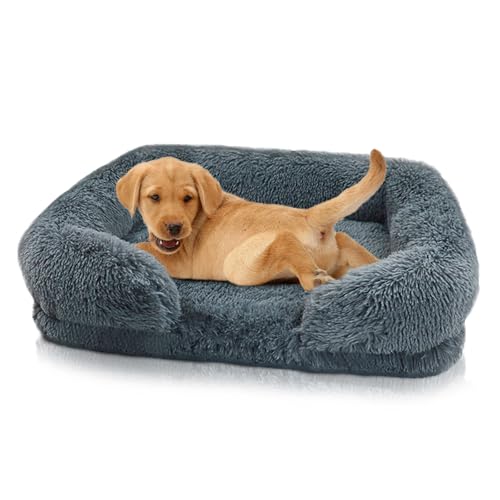 PETCUTE Winter-Hundebett mit abnehmbarem Plüschbezug & rutschfestem Boden, Hundebett Waschbar– Flauschiges und warmes Bett für Hunde und Katzen XXL-Dunkelgrau PETCUTE Winter-Hundebett mit abnehmbarem Plüschbezug & rutschfestem Boden, Hundebett Waschbar– Flauschiges und warmes Bett für Hunde und Katzen XXL-Dunkelgrau von PETCUTE
