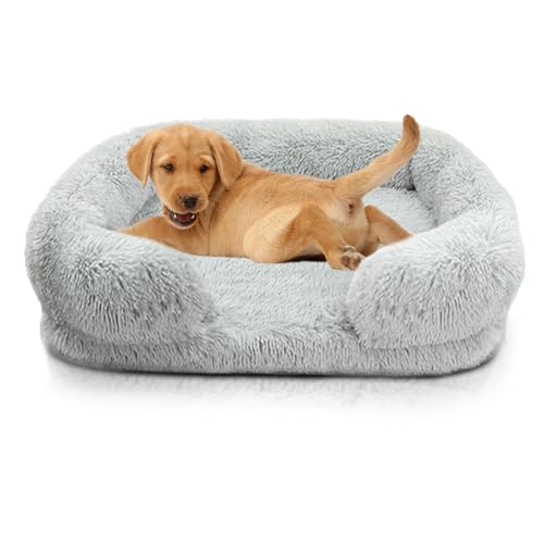 PETCUTE Winter-Hundebett mit abnehmbarem Plüschbezug & rutschfestem Boden, Hundebett Waschbar– Flauschiges und warmes Bett für Hunde und Katzen XXL-Hellgrau PETCUTE Winter-Hundebett mit abnehmbarem Plüschbezug & rutschfestem Boden, Hundebett Waschbar– Flauschiges und warmes Bett für Hunde und Katzen XXL-Hellgrau von PETCUTE