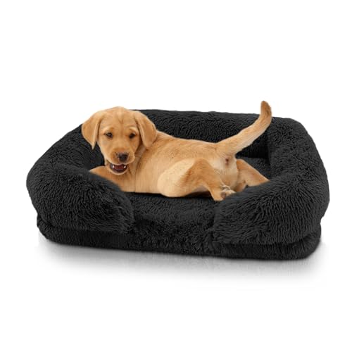 PETCUTE Winter-Hundebett mit abnehmbarem Plüschbezug & rutschfestem Boden, Hundebett Waschbar– Flauschiges und warmes Bett für Hunde und Katzen XXL-Schwarz PETCUTE Winter-Hundebett mit abnehmbarem Plüschbezug & rutschfestem Boden, Hundebett Waschbar– Flauschiges und warmes Bett für Hunde und Katzen XXL-Schwarz von PETCUTE