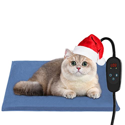PETDOTT Haustier-Heizkissen für Katzen, Outdoor/Indoor, Elektrisches Heizkissen für Katzen, Temperaturzeitsteuerung für schwangere Neugeborene Stray Wildkatzen, M: 40 x 50 cm von PETDOTT