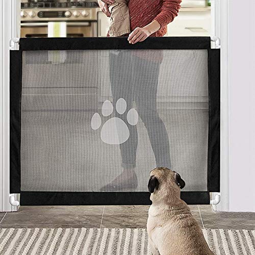 PETEMOO Hunde Türschutzgitter Abschließbar Hundeschutzgitter Treppenschutzgitter Absperrgitter für Haustier, 80cm x 100cm von PETEMOO