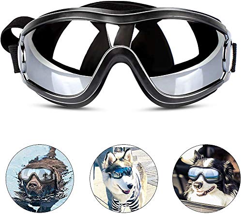 PETEMOO Hundebrille Netive Haustier-Sonnenbrille Wasserdicht Winddicht Augenschutz für Groß/Mittel Hund von PETEMOO