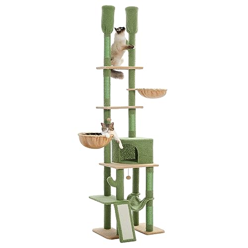 PETEPELA Kratzbaum deckenhoch Katzenbaum mit großen Höhle (grau) von PETEPELA