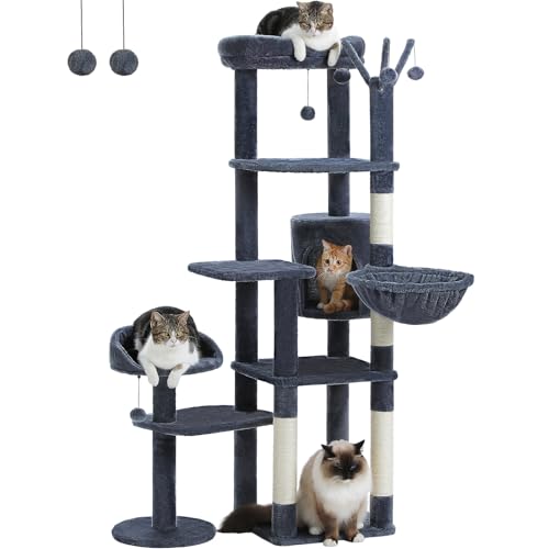 PETEPELA Kratzbaum groß für große Katzen in 4 Farben (dunkel grau) von PETEPELA