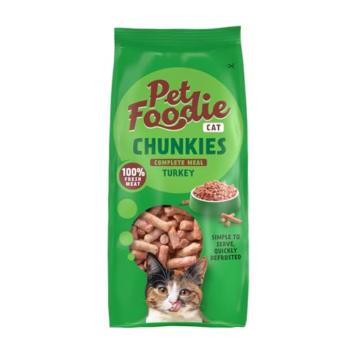 PetFoodie Chunkies Barf tiefgefroren Pute für Katzen - 100% Frischfleisch & natürlich, ohne künstliche Farb- & Aromastoffe, ohne Konservierungsstoffe, glutenfrei, einfach zu servieren 10x300g TK-Ware PetFoodie Chunkies Barf tiefgefroren Pute für Katzen - 100% Frischfleisch & natürlich, ohne künstliche Farb- & Aromastoffe, ohne Konservierungsstoffe, glutenfrei, einfach zu servieren 10x300g TK-Ware von PETFOODIE