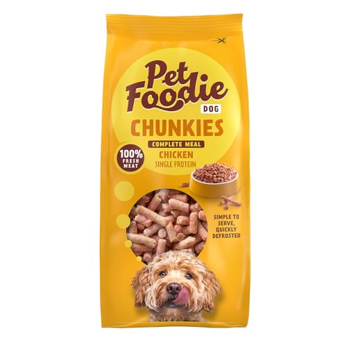 PetFoodie Barf tiefgefroren für Hunde - Chunkies Huhn - Tiefkühlfutter, Hundefutter - Single Protein, natürlich, glutenfrei, ohne Konservierungsstoffe & künstliche Farb- & Aromastoffe, 6x500g TK-Ware von PETFOODIE