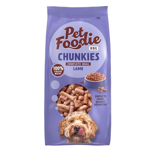PetFoodie Barf tiefgefroren für Hunde - Chunkies Lamm - Tiefkühlfutter, Hundefutter - natürlich, glutenfrei, ohne Konservierungsstoffe & künstliche Farb- & Aromastoffe, 6x500g TK-Ware von PETFOODIE