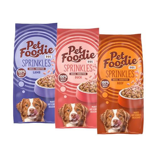 PetFoodie Barf tiefgefroren für alle Hunde Sprinkles 1x Lamm, 2X Rind, 1x Ente, Tiefkühlfutter, Hundefutter - natürlich, ohne künstliche Farb- & Aromastoffe, ohne Konservierungsstoffe 4x300g TK-Ware von PETFOODIE