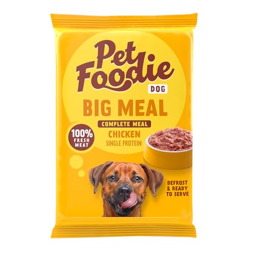 PetFoodie Barf tiefgefroren für große Hunde - Big Meal Huhn – Tiefkühlfutter, Hundefutter - Single Protein, natürlich, ohne Konservierungsstoffe, künstliche Farb- & Aromastoffe, 8x400g TK-Ware von PETFOODIE