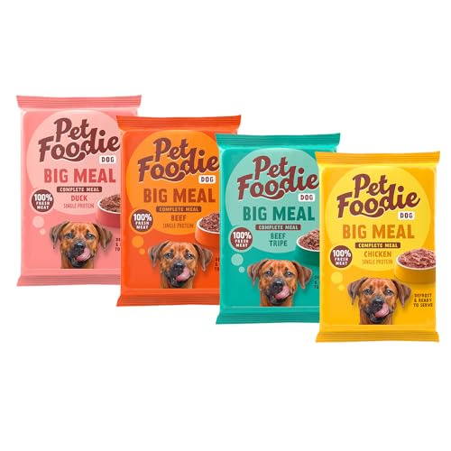 PetFoodie Barf für große Hunde tiefgefroren - Big Meal Rind, Rinderpansen, Huhn, Ente – Tiefkühlfutter, Hundefutter, natürlich, ohne Konservierungsstoffe, künstliche Farb- & Aromastoffe 4x400g TK-Ware von PETFOODIE
