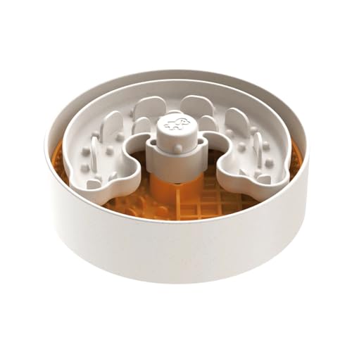 Anti-Schling Napf Hund - Puzzle Feeder Bowl für Trocken-, Nass- und Rohfutter,Hunde-Futterpuzzle für Gesunde & Spaßige Mahlzeiten,Perfekt für Kleine Hunde & Welpen,Orange (Klein) von PETFUTURE