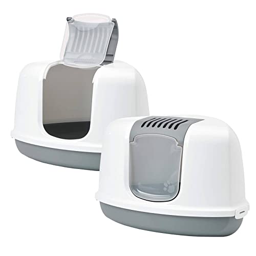 2er Sparpack Katzentoilette Eck-Toilette Nestor Corner Weiss-grau 2er Sparpack Katzentoilette Eck-Toilette Nestor Corner Weiss-grau von PETGARD