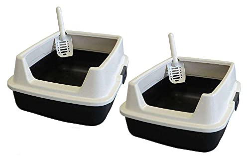 2er Sparpack Katzentoilette Katzenklo Marcello mit extra hohem Rand 2er Sparpack Katzentoilette Katzenklo Marcello mit extra hohem Rand von PETGARD