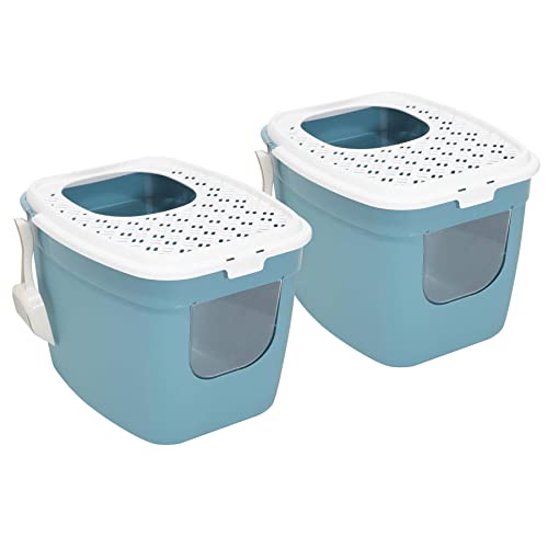 2er Sparpack Katzentoilette Katzenklo mit Einstieg vorne und Oben Türkis-Weiß 2er Sparpack Katzentoilette Katzenklo mit Einstieg vorne und Oben Türkis-Weiß von PETGARD