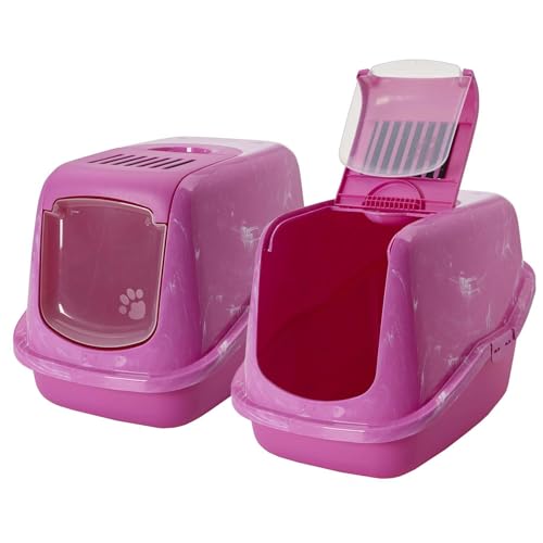 2er Sparpack Katzentoilette Nestor Haubentoilette pink-marmor 56 x 39 x 38,5 cm 2er Sparpack Katzentoilette Nestor Haubentoilette pink-marmor 56 x 39 x 38,5 cm von PETGARD