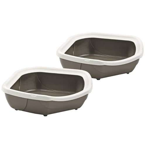 2er Sparpack Katzentoilette Schalentoilette Eck-Toilette Weiss-braun 59,5 x 51,5 x 15,5 cm 2er Sparpack Katzentoilette Schalentoilette Eck-Toilette Weiss-braun 59,5 x 51,5 x 15,5 cm von PETGARD