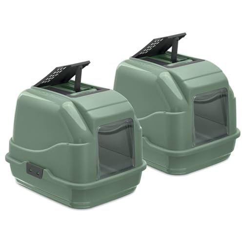 2er Sparpack Recycling Katzentoilette Katzenklo Easy Cat Grün von PETGARD