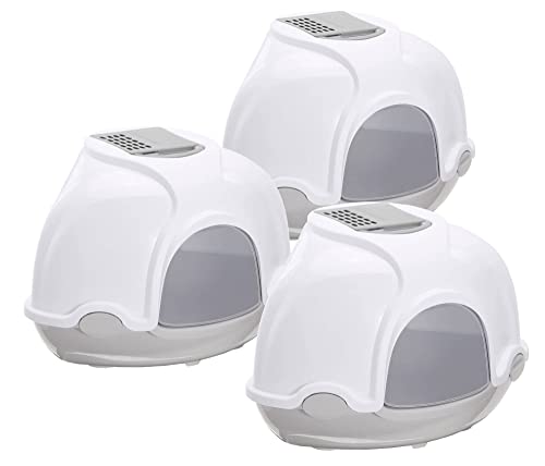 3er Sparpack Katzentoilette Katzenklo Ecktoilette mit Haube 3er Sparpack Katzentoilette Katzenklo Ecktoilette mit Haube von PETGARD