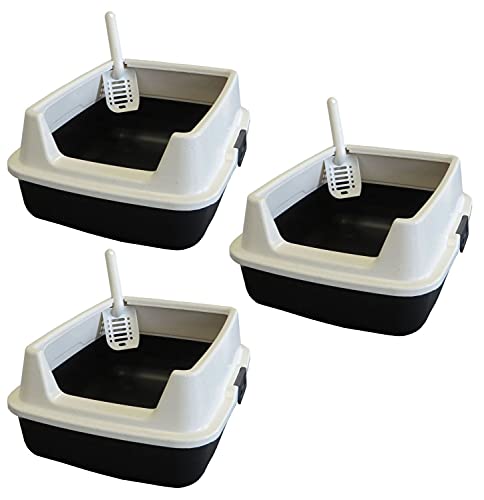 3er Sparpack Katzentoilette Katzenklo Marcello mit extra hohem Rand 3er Sparpack Katzentoilette Katzenklo Marcello mit extra hohem Rand von PETGARD
