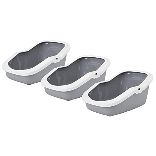 3er Sparpack Katzentoilette Katzenklo mit Rand ASEO grau-Weiss 3er Sparpack Katzentoilette Katzenklo mit Rand ASEO grau-Weiss von PETGARD