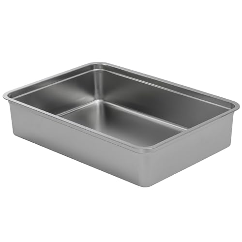 Edelstahlwanne Unterschale Kotwanne für Katzentoiletten Schalentoilette 70 x 50 x 15 cm von PETGARD