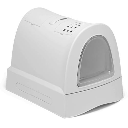 Katzentoilette Haubentoilette mit Schublade Tragegriff Staufach Kohlefilter Hellgrau Katzentoilette Haubentoilette mit Schublade Tragegriff Staufach Kohlefilter Hellgrau von PETGARD