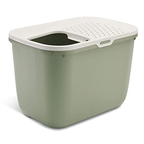 Katzentoilette Katzenklo HOP IN mit Einstieg von Oben hellgrün-Weiss Katzentoilette Katzenklo HOP IN mit Einstieg von Oben hellgrün-Weiss von PETGARD