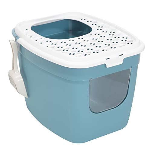 Katzentoilette Katzenklo mit Einstieg vorne und Oben 54 x 44 x 41 cm Türkis-Weiß Katzentoilette Katzenklo mit Einstieg vorne und Oben 54 x 44 x 41 cm Türkis-Weiß von PETGARD