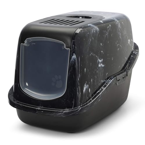 Moderne Katzentoilette Katzenklo Haubentoilette Nestor schwarz-marmor 56 x 39 x 38,5 cm Moderne Katzentoilette Katzenklo Haubentoilette Nestor schwarz-marmor 56 x 39 x 38,5 cm von PETGARD