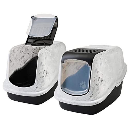 2er Sparpack Katzentoilette Katzenklo Haubentoilette in Marmor-Optik 2er Sparpack Katzentoilette Katzenklo Haubentoilette in Marmor-Optik von PETGARD