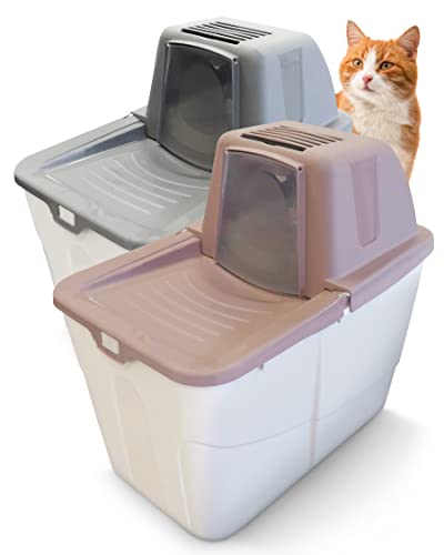 PETGARD 2er-Set Katzen-Klo Sofia Close - Tier-Toilette mit Einstieg von Oben - Hauben-Toilette - Haustier-Klo 58x39x56 cm - Katzen-Toilette Beere Grau PETGARD 2er-Set Katzen-Klo Sofia Close - Tier-Toilette mit Einstieg von Oben - Hauben-Toilette - Haustier-Klo 58x39x56 cm - Katzen-Toilette Beere Grau von PETGARD