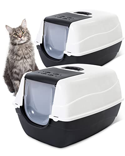 PETGARD 2er-Set XXL Katzen-Klo Orlando - Tier-Toilette - Hauben-Toilette - Haustier-Klo - Katzen-Toilette für große Katzenrassen - 70 x 57 x 46 cm von PETGARD