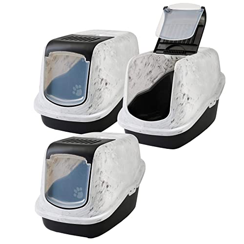 3er Sparpack Katzenklo Katzentoilette Haubentoilette in Marmor-Optik 3er Sparpack Katzenklo Katzentoilette Haubentoilette in Marmor-Optik von PETGARD