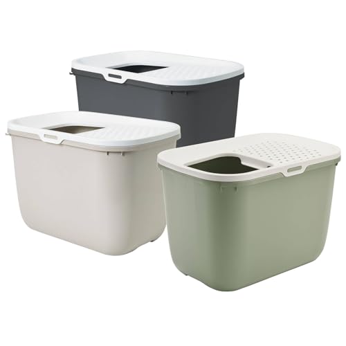 3er Sparpack Katzentoilette HOP IN Einstieg von Oben Multicolor von PETGARD