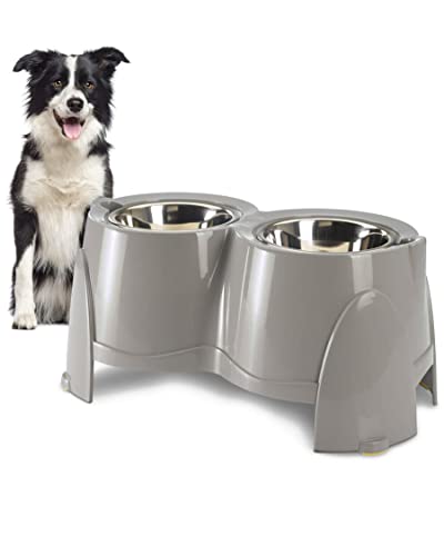 PETGARD Futterstation für Hunde - Edelstahl Napf-Set - Fressnapf - Premium Hunde-Bar - Futter-Bar 61 x 35 x 28 cm - Futternapf 2 x 1500 ml von PETGARD