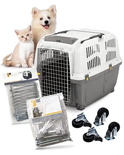PETGARD Tierbox SKUDO 4 inklusive Zubehör - Transport-Box für Tiere - Reise-Box für Tiere - praktischer Haustier-Transporter - Hunde-Box 66 x 45 x 50 cm von PETGARD
