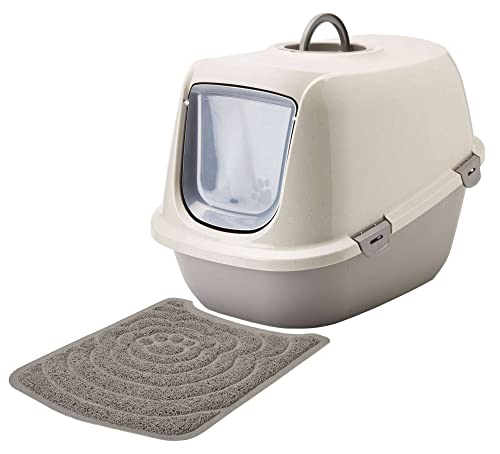 PETGARD Sparpack Recycling Katzentoilette Katzenklo Haubentoilette Leo Happy Planet inkl. Vorlegematte von PETGARD