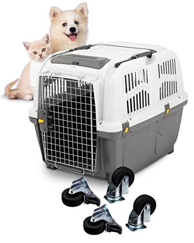 PETGARD Tierbox SKUDO 4 inklusive Rollen - Transport-Box für Tiere - Reise-Box für Tiere - praktischer Haustier-Transporter - Hunde-Box 66 x 45 x 50 cm von PETGARD