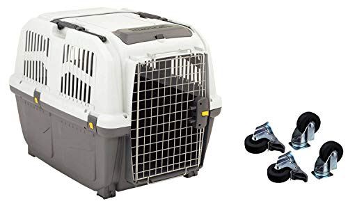 PETGARD Tierbox SKUDO 4 inklusive Rollen - Transport-Box für Tiere - Reise-Box für Tiere - praktischer Haustier-Transporter - Hunde-Box 66 x 45 x 50 cm von PETGARD