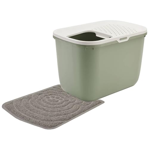 Sparpack Katzentoilette HOP IN mit Einstieg von Oben 58 x 38,5 x 39,5 cm Hellgrün mit Vorlegematte Sparpack Katzentoilette HOP IN mit Einstieg von Oben 58 x 38,5 x 39,5 cm Hellgrün mit Vorlegematte von PETGARD