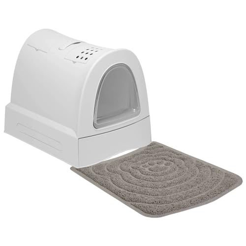 Sparpack Katzentoilette mit Schublade Tragegriff Staufach hellgrau + Vorlegematte Sparpack Katzentoilette mit Schublade Tragegriff Staufach hellgrau + Vorlegematte von PETGARD