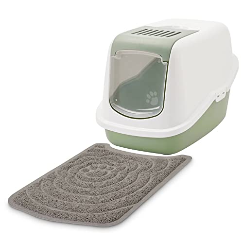 Sparpaket Katzentoilette Nestor Haubentoilette in hellrün mit großer Vorlegematte Sparpaket Katzentoilette Nestor Haubentoilette in hellrün mit großer Vorlegematte von PETGARD